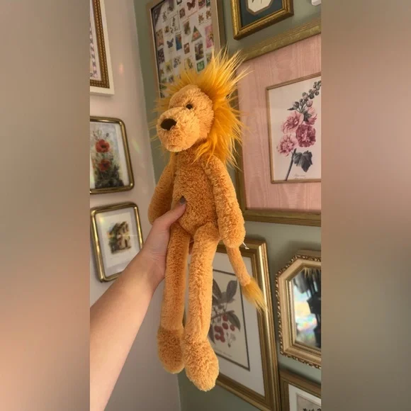 Jellycat Retired Wild Thing Lion Plush Stuffed Yellow Long Legs 14" - Picture 5 of 7